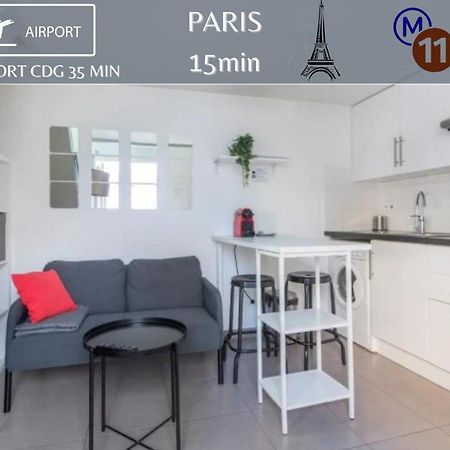 Cosy studio avec grande terrasse de 25 m2 Romainville Exterior foto